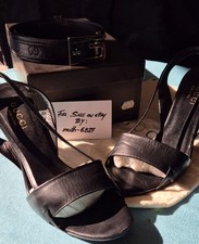Gucci sandali neri in pelle