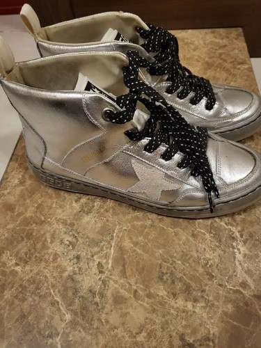 Golden goose silver high - golden, high-top