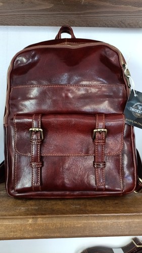 Unisex real leather backpack - real, backpack.