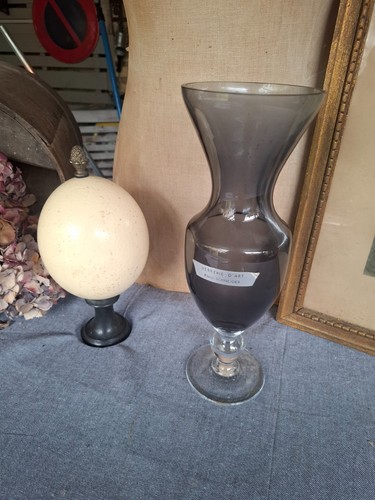 Vase verre fume signe - vase,