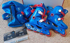 Pattini In Linea Bambini Roller Oxelo Nr. 30-32 Completi Di Sacca E Protezioni