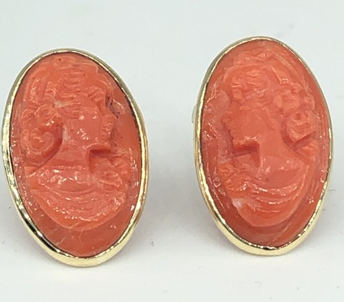 Orecchini corallo incisi - incisi, in