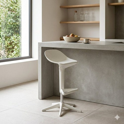 Sgabello spoon bianco design - sgabello, 'spoon'