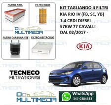 KIT TAGLIANDO 4 FILTRI TECNECO