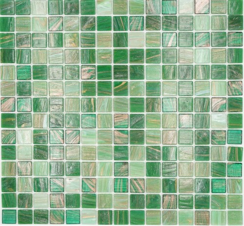 Mosaico vetro verde - mosaico, in
