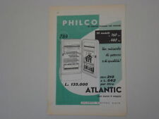 advertising Pubblicità 1958 FRIGORIFERO PHILCO ATLANTIC