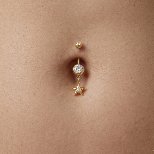 Anello ombelico argento