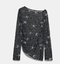 ZARA TOP IN TULLE DRAPPEGGIATO