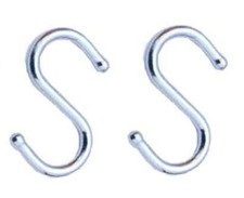 Gancio esse cromati metallo 2 pezzi 52 mm