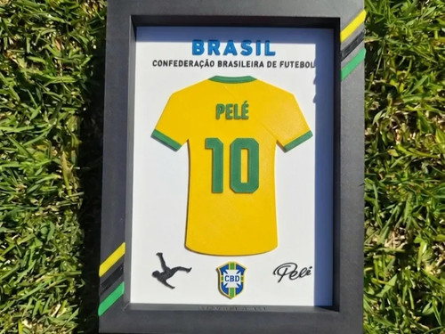 Quadro maglia calcio pelé - calcio, 3d