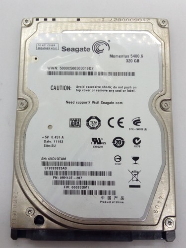 Seagate st9320325as 320 - **st9320325as**, gb