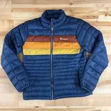 Piumino Cotopaxi Fuego donna blu navy medio retrò righe 800 riempimento