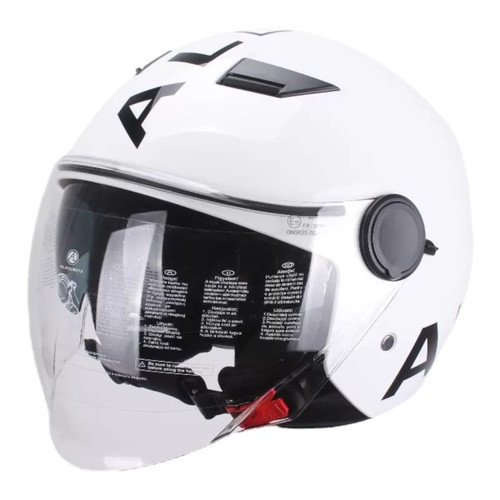 Casco bianco con - casco, scritta