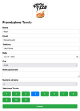 App di prenotazione tavoli per ristoranti, pizzerie, bar, 50 cent al giorno