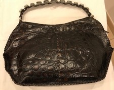 MALIPARMI - BORSA A MANO IN PELLE MARTELLATA - MANICO CON PIETRE - POCO USATA