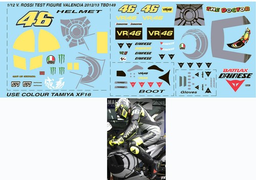 Decals per yamaha m1 - 1/12,
