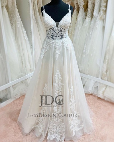 Abito sposa pizzo glitter - abito, da