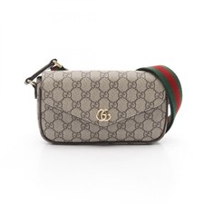 Gucci Ophidia GG Supreme Mini borsa a tracolla tela pelle beige marrone NUOVA donna