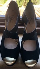 decolte nero in raso tacco 12 bata