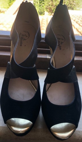 Decolte nero raso tacco 12 - raso,