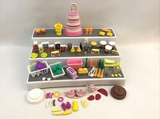Barbie Cucina Accessori Lotto Piatti Utensili Torta Bambola Pezzi Mattel Mini