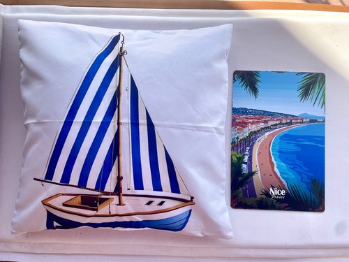Federa decorativa vela marina - ,