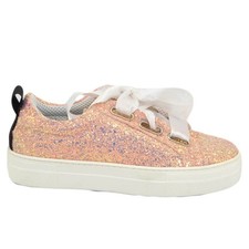 Sneaker donna glitterata rosa