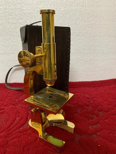 Antico microscopio ottone - microscopio,