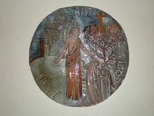 Formella Ceramica Anno Santo Giubileo 1983 San Pietro Pannello Cristo Redentore