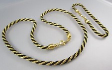 SET COLLANA E BRACCIALE FIRMATI TRIFARI ANNI  '80 BIGIOTTERIA AMERICANA VINTAGE