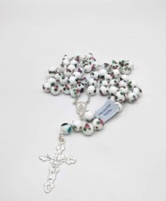 Rosario bianco in argento 925