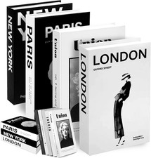 4 Pezzi Libri Decorativi per L'Arredamento Della Casa Libri Finti Pieghevoli per