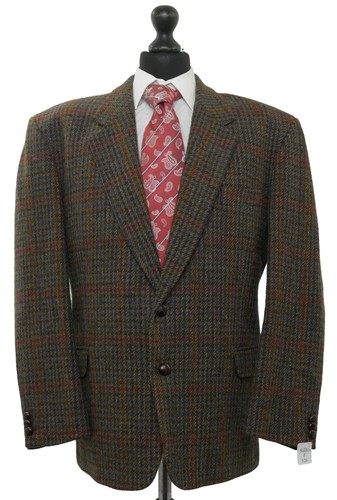 Giacca harris tweed verde - tweed,