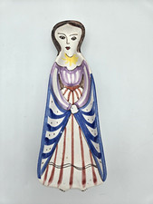 Vintage Bitossi Goodfriend piatto ceramica italiano donna figura signora RARO MCM 8,5"