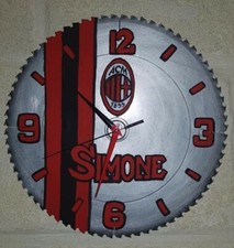 Orologio da parete muro milan su lama circolare metallo fatto a mano