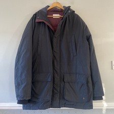 Farah Giacca Uomo XXL Trapuntato Puffer Caldo Invernale Nero Cappotto con Cappuccio