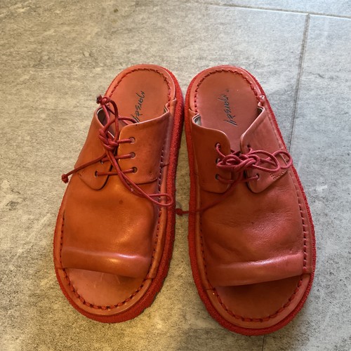 Sandali pelle rosso - in,