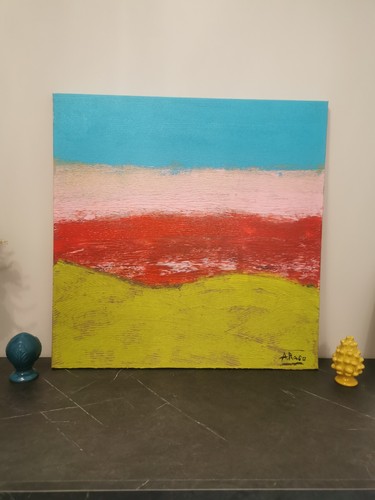 Quadro astratto dipinto mano - quadro,