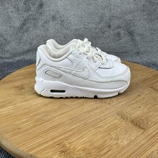 Scarpe Nike Air Max 90 LTR bambino taglia 7C triple bianche sneakers bambini CD6868-100