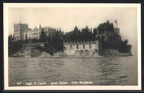 Cartolina isola garda lago - isola,