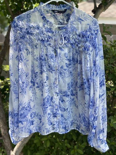 Camicia bobo zara blu bianca - camicia,