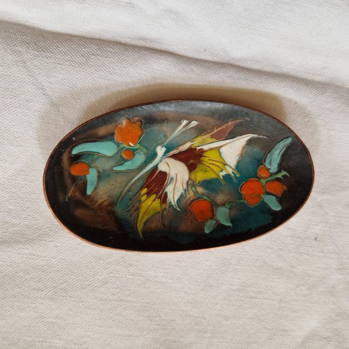 Piattino rame smaltato vintage