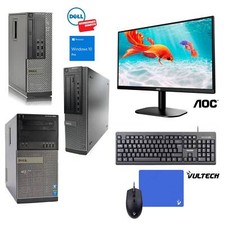 DELL COMPUTER OPTIPLEX 7010 i5 SSD 128GB RAM 8GB PC WIN10 MONITOR KIT RIGENERATO