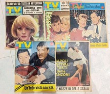 LOTTO 5 RIVISTE SORRISI E CANZONI TV ANNI 60. CELENTANO, VIRNA LISI, MORANDI. 
