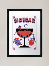 Poster cocktail Sidecar con