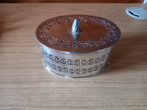 Vintage silver plated - silver, oval