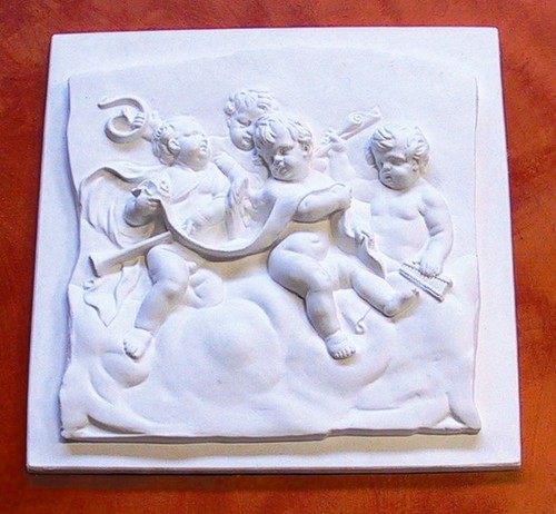 Bassorilievo gesso bianco - in,