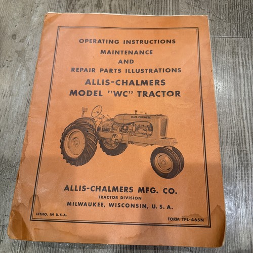 Trattore modello allis - wc,