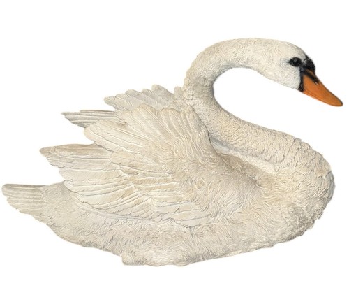 Grande statuina cigno bianco - cigno,