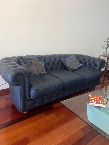 Divano chesterfield blu - divano, in